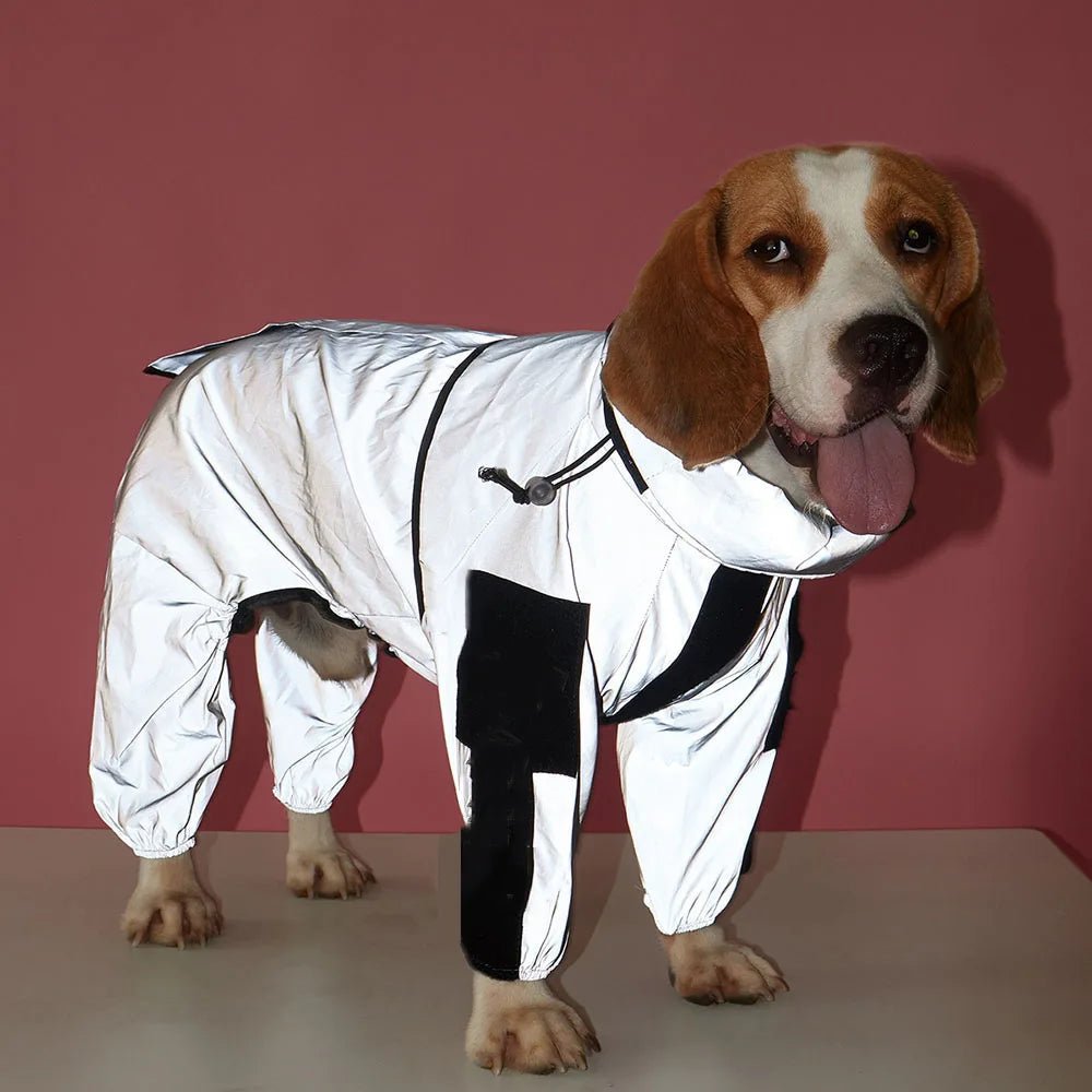 Reflective Dog Raincoat Jumpsuit - PetLiveliest - PetLiveliest - 反光 - 大型犬 - 宠物产品