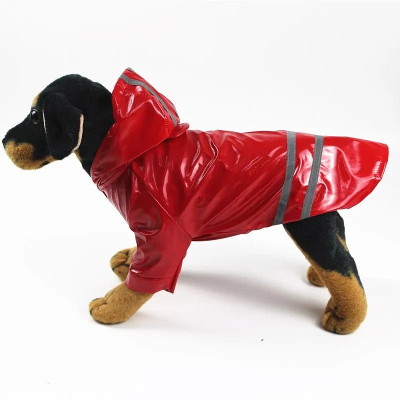 Reflective Strip Hooded Dog Raincoat Coats & Jackets Dog Clothes Hooded Raincoats Outdoor Reflective Strip Waterproof Jackets PetLiveliest