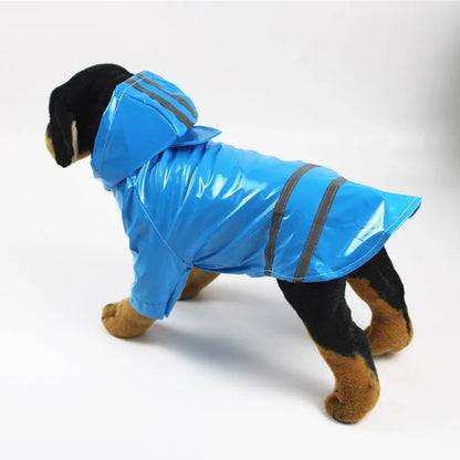 Reflective Strip Hooded Dog Raincoat Coats & Jackets Dog Clothes Hooded Raincoats Outdoor Reflective Strip Waterproof Jackets PetLiveliest