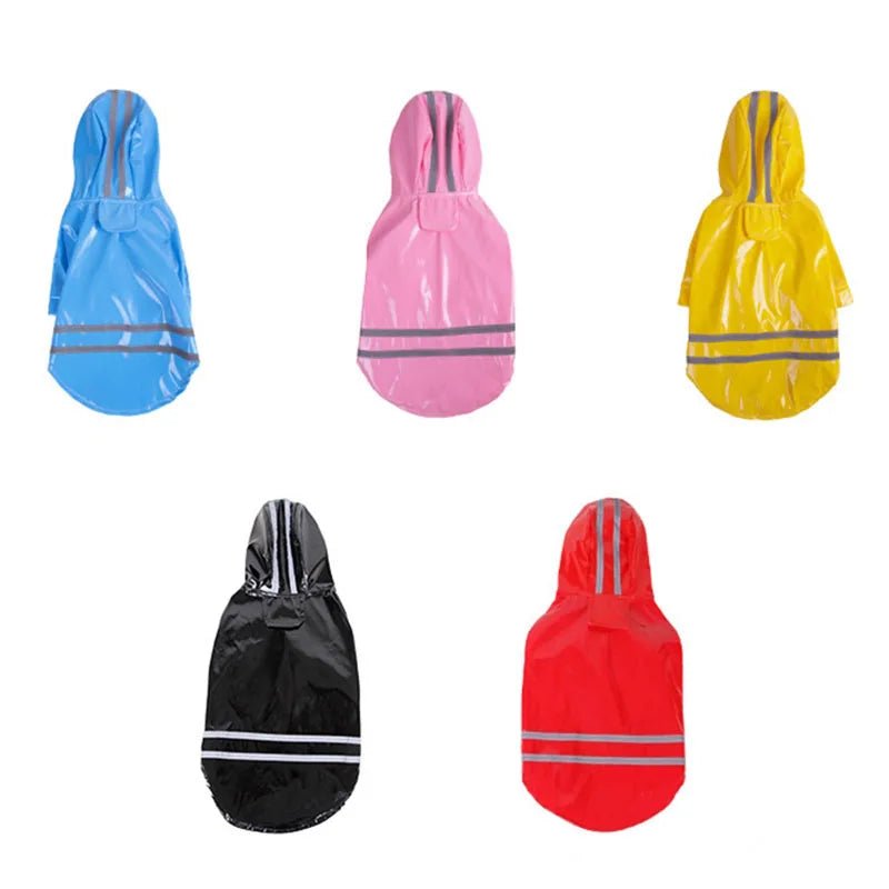 Reflective Strip Hooded Dog Raincoat Coats & Jackets Dog Clothes Hooded Raincoats Outdoor Reflective Strip Waterproof Jackets PetLiveliest