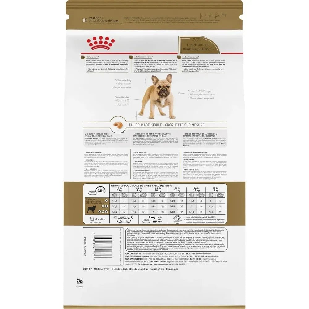 Royal Canin French Bulldog Adult Dry Dog Food - 17 lb Bag Dry Food 乾糧 成年犬糧 法國鬥牛犬 肌肉營養 雞肉口味 Royal Canin