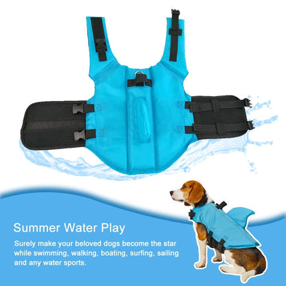 Shark Dog Life Jacket - Keep Furry Friends Safe - PetLiveliest - PetLiveliest - 可调节 - 多尺寸 - 安全设计