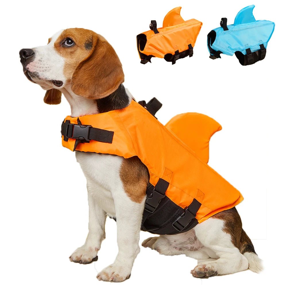 Shark Dog Life Jacket - Keep Furry Friends Safe - PetLiveliest - PetLiveliest - 可调节 - 多尺寸 - 安全设计