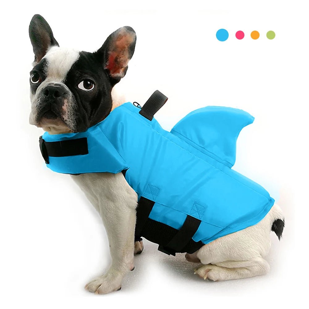 Shark Dog Life Jacket - Keep Furry Friends Safe - PetLiveliest - PetLiveliest - 可调节 - 多尺寸 - 安全设计