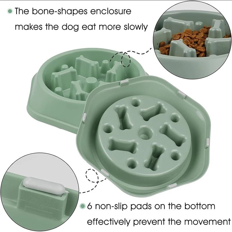 Slow Feeder Dog Bowl - Anti - Choking Puzzle Bowl - PetLiveliest - PetLiveliest - Anti - Choking - Easy to Clean - Interactive