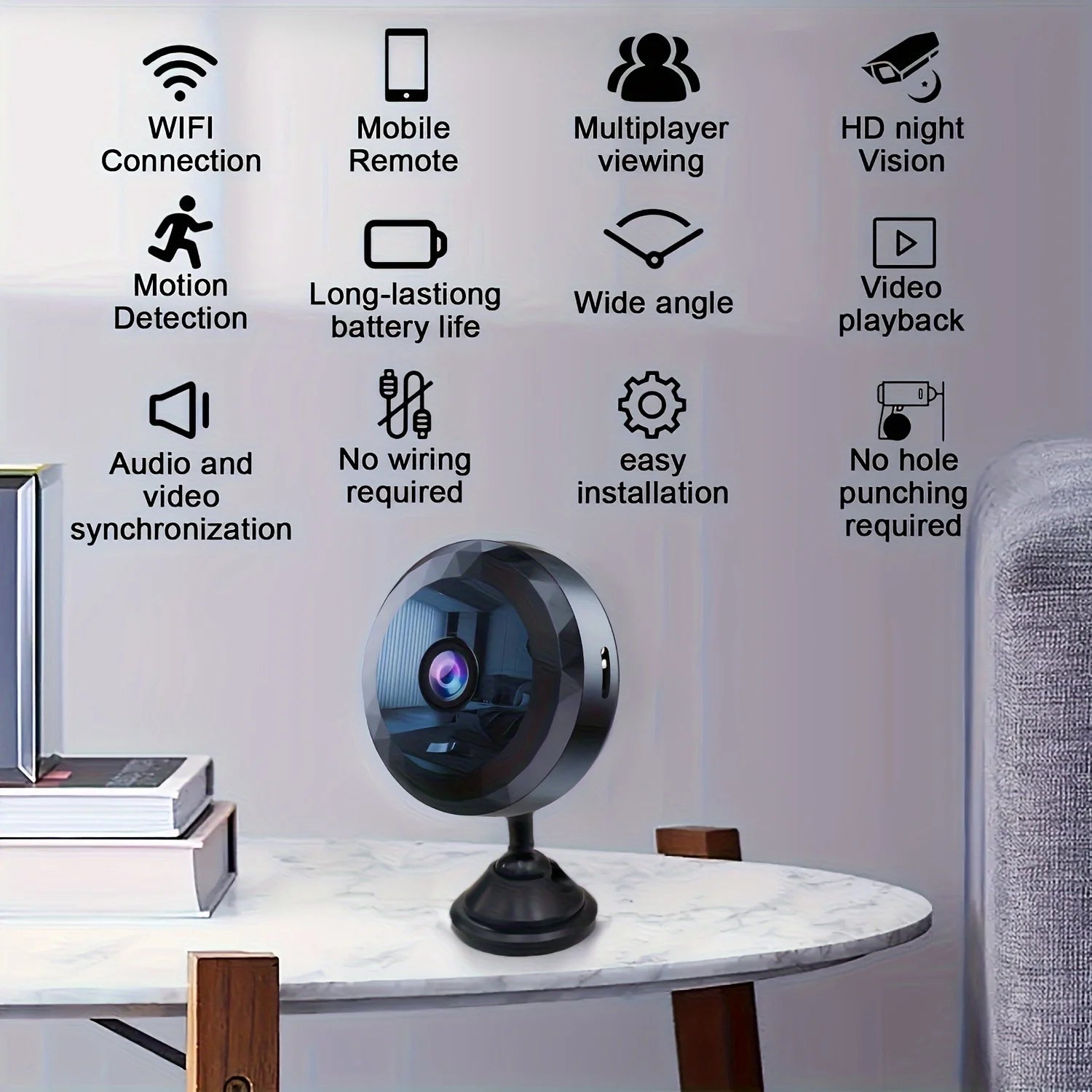 Smart Home Mini WiFi Camera - PetLiveliest - PetLiveliest - 无线 - 视频监控 - 语音记录