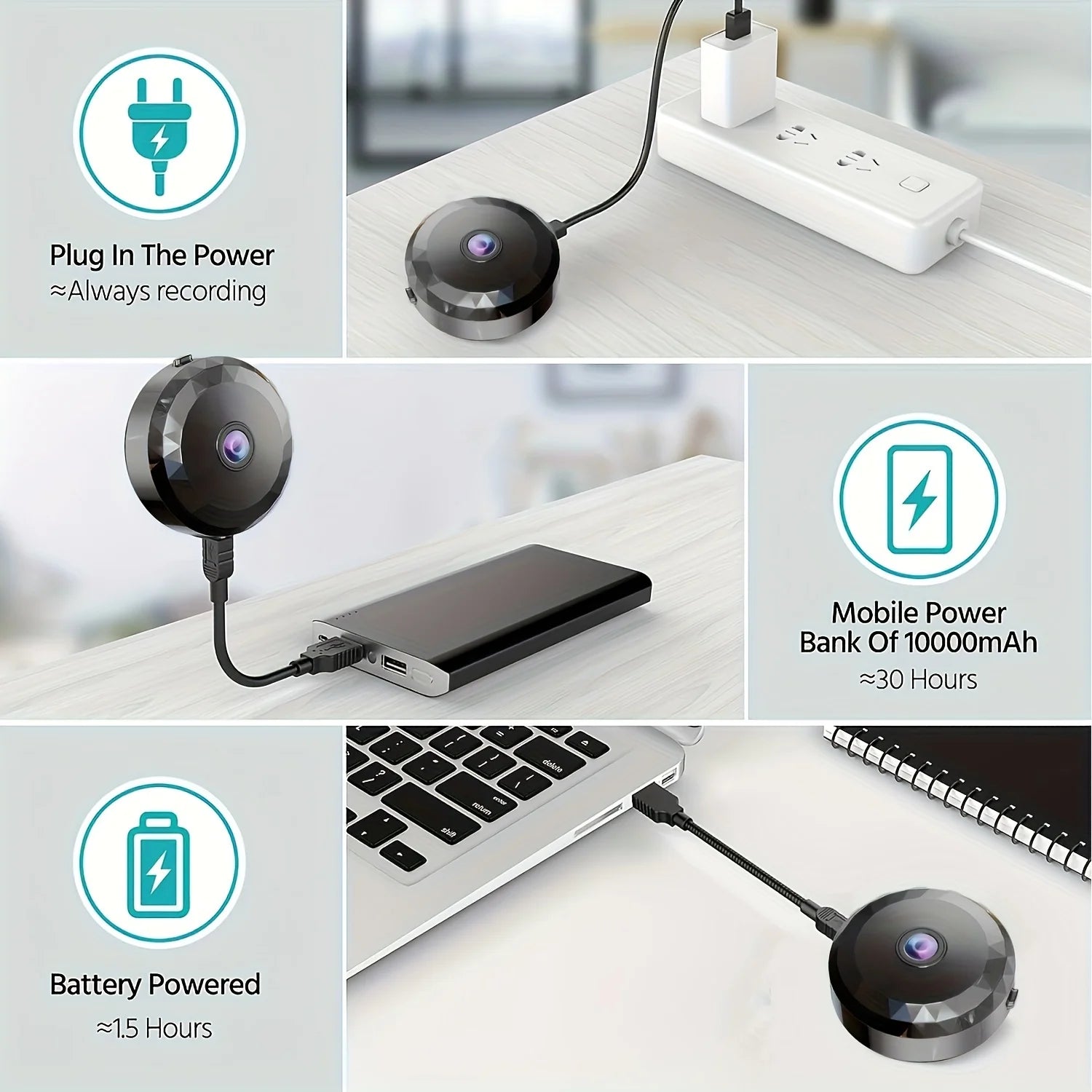 Smart Home Mini WiFi Camera Camera 无线 视频监控 语音记录 迷你摄像头 高清 PetLiveliest