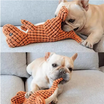 Squeaky Dinosaur Dog Toy | Plush &amp; Durable Interactive Toy - PetLiveliest - PetLiveliest - 互动 - 恐龙 - 易清洁