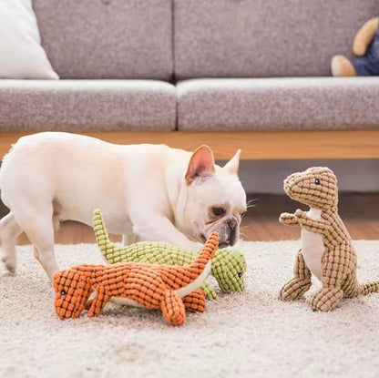 Squeaky Dinosaur Dog Toy | Plush &amp; Durable Interactive Toy - PetLiveliest - PetLiveliest - 互动 - 恐龙 - 易清洁