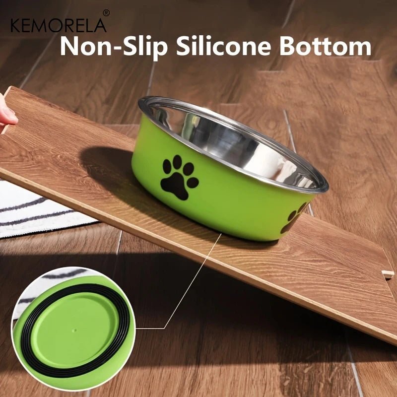 Stainless Steel Non - Slip Pet Bowl - PetLiveliest - PetLiveliest