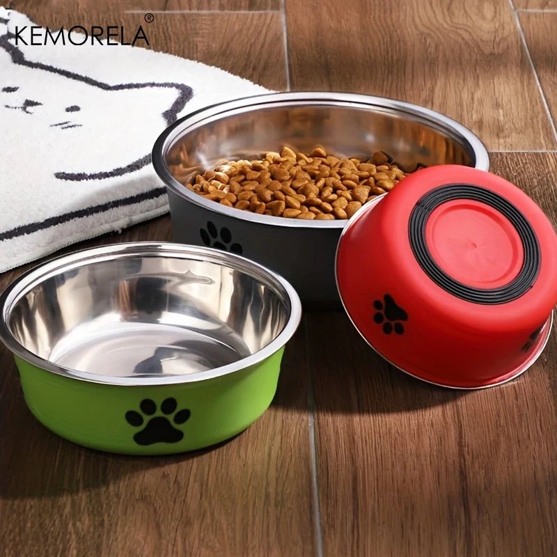 Stainless Steel Non - Slip Pet Bowl - PetLiveliest - PetLiveliest