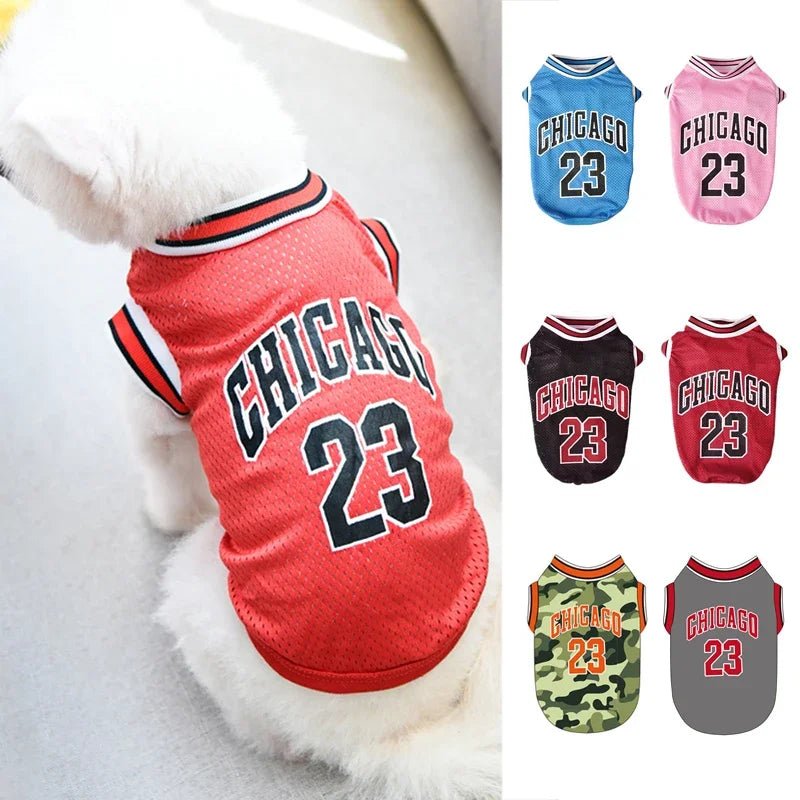 Summer Dog Clothes Mesh Breathable Sport Jersey Basketball Puppy T-Shirt - PetLiveliest - PetLiveliest - 夏季 - 宠物 - 网眼