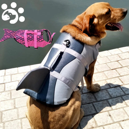 Summer Shark Dog Life Vest - PetLiveliest - PetLiveliest - 互动玩具 - 宠物游泳服 - 狗救生衣