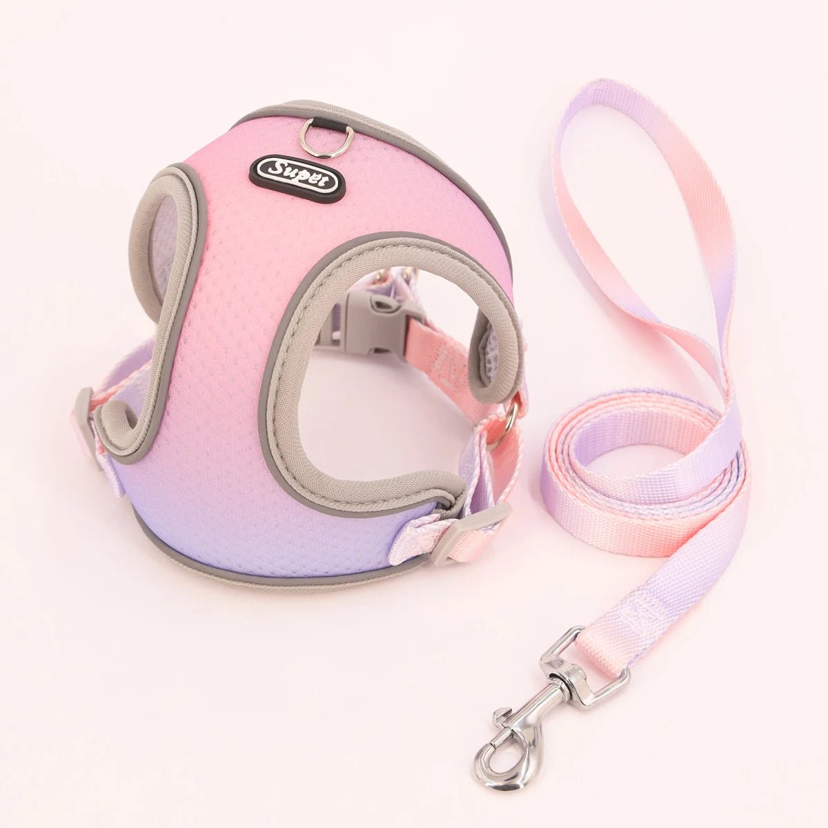 Supet Pet Step-in Harness - Reflective & Adjustable pink purple Harness & Leash Set adjustable breathable easy to use pet vest reflective PetLiveliest