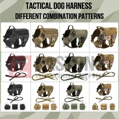 Tactical Dog Harness Military K9 - PetLiveliest - PetLiveliest - 1050D Nylon Material - Large German Shepherd - Military K9