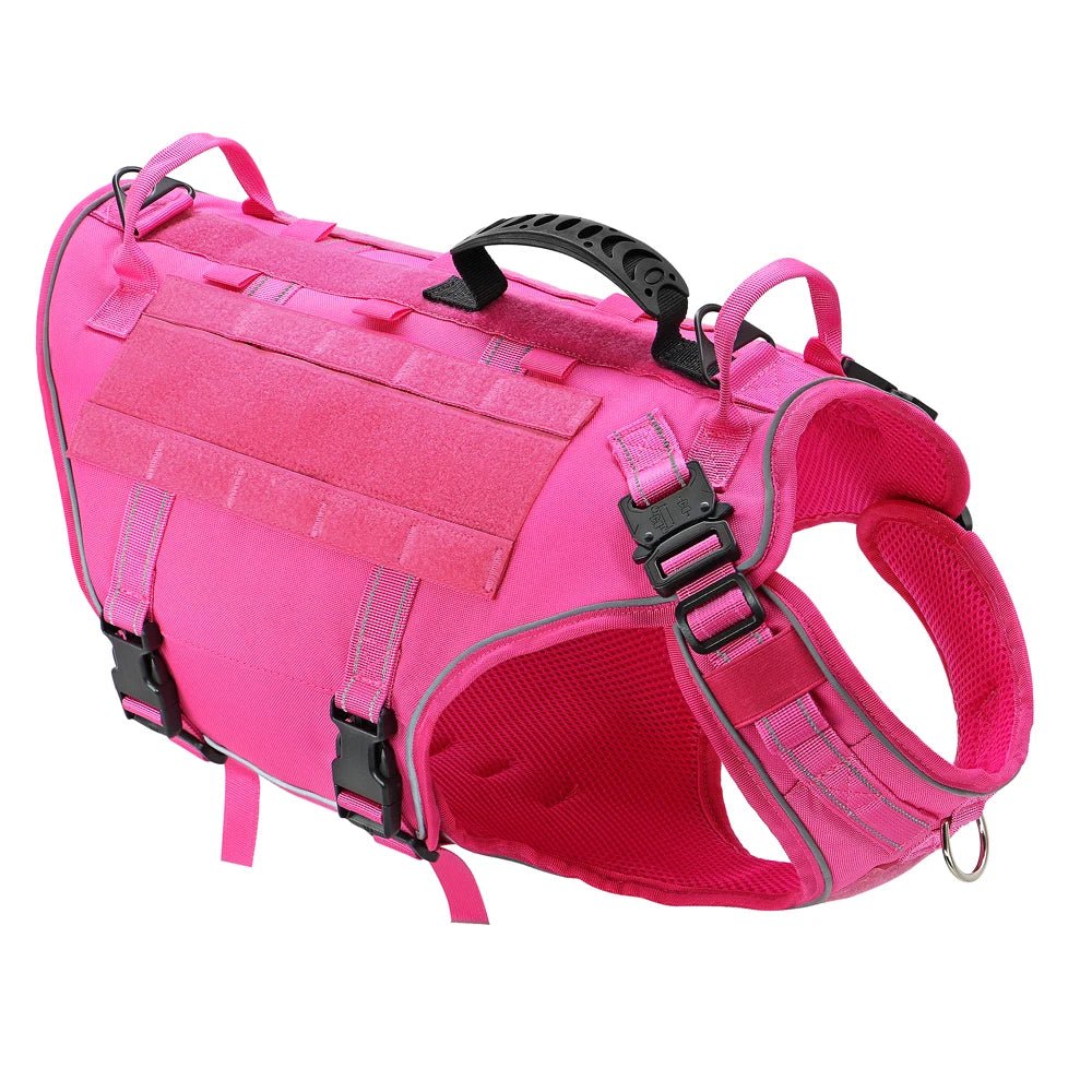 Tactical Dog Training Vest - No Pull Military Harness Pink Harness Adjustable Dog Training Military Outdoor Tactical PetLiveliest