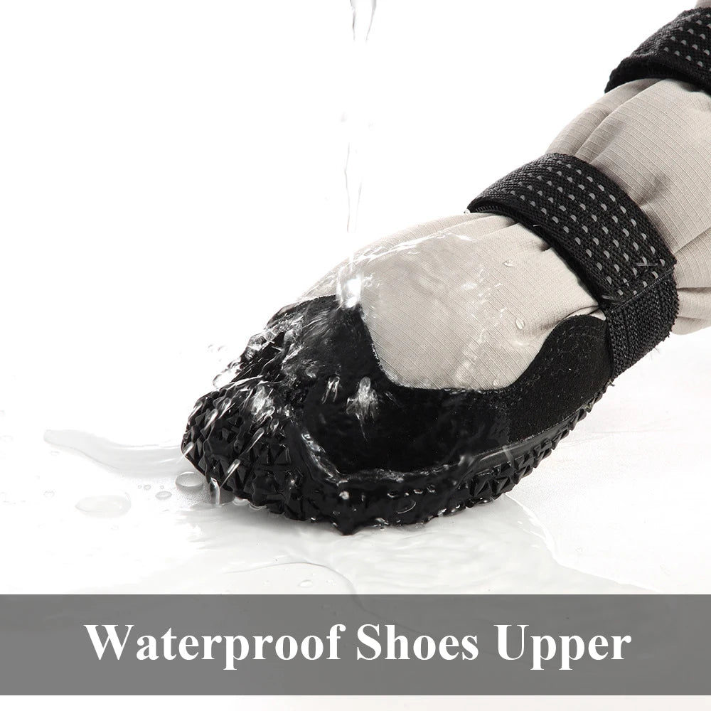 Thicken Fleece Lining Non - Slip Waterproof Ripstop Snow Booties - PetLiveliest - PetLiveliest - 