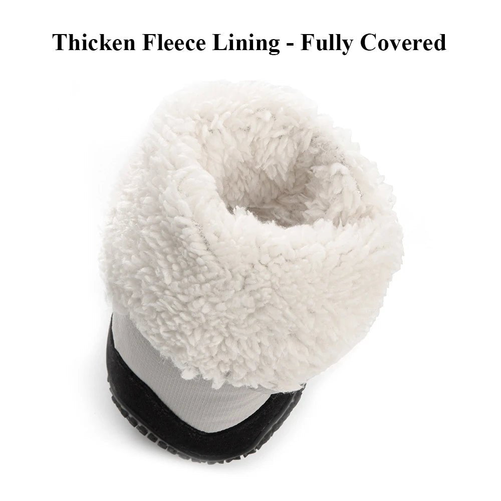 Thicken Fleece Lining Non - Slip Waterproof Ripstop Snow Booties - PetLiveliest - PetLiveliest