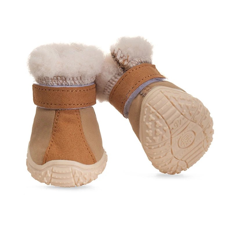 Thicken Fleece Water Repellent Suede Dog Shoes - PetLiveliest - PetLiveliest - 