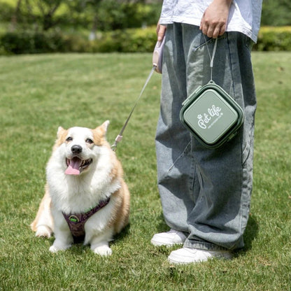 Thickened Folding Pet Bowls Outdoor Double Bowls Tableware Travel Feeder - PetLiveliest - PetLiveliest - 双碗 - 宠物用具 - 户外