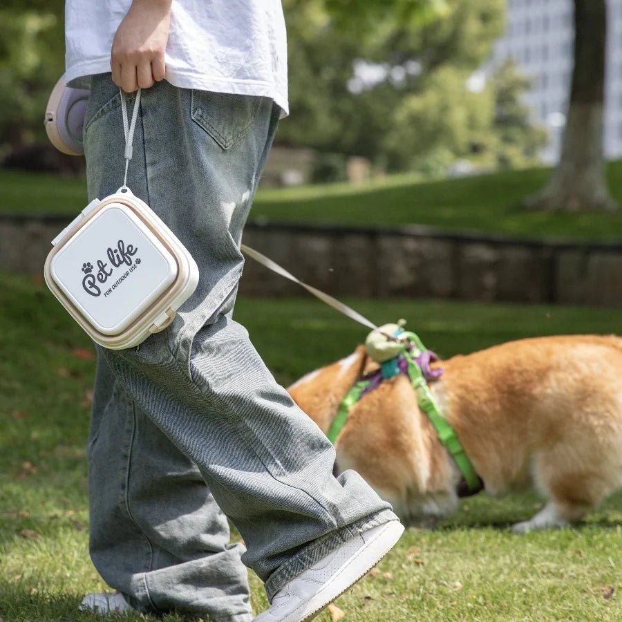 Thickened Folding Pet Bowls Outdoor Double Bowls Tableware Travel Feeder - PetLiveliest - PetLiveliest - 双碗 - 宠物用具 - 户外