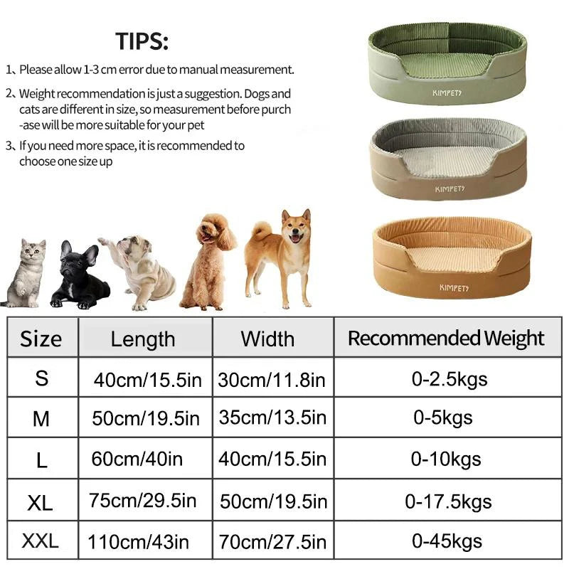 Thickening Pet Bed Four Season Mat Square Plush Kennel Sofa Bed Cushion Pet Accessories - PetLiveliest - PetLiveliest - Kennel - Pet Sofa - Small Medium Large