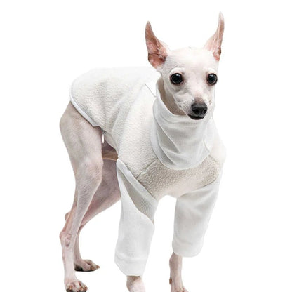 Warm Berber Fleece Jacket with High Neck - Perfect for Greyhound &amp; Whippet - PetLiveliest - PetLiveliest - Breathable - Portable - Waterproof