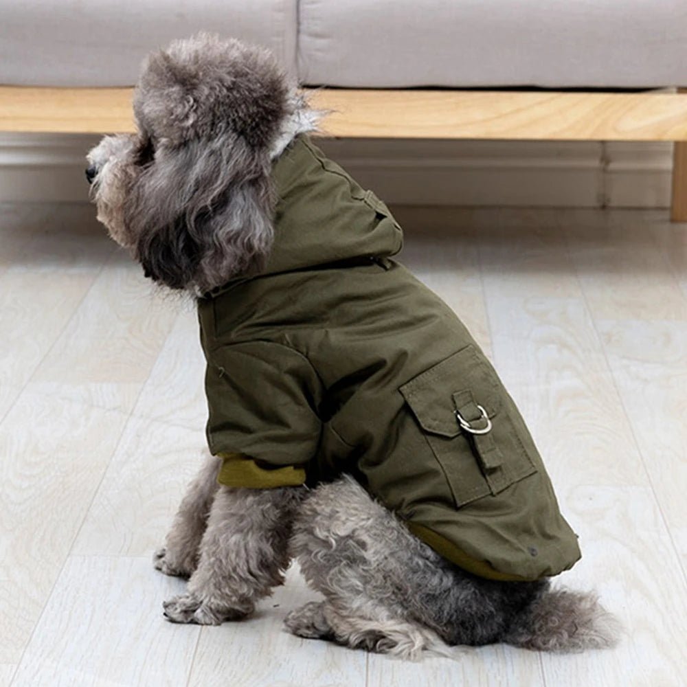 Warm Hooded Dog Coat for Winter Hiking - PetLiveliest - PetLiveliest - Dog Coat - Hooded Coat - Outdoor Sports