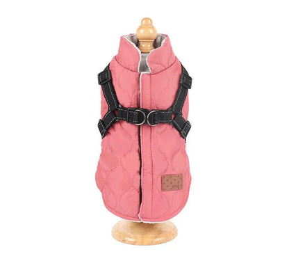 Warm Padded Dog Jacket with Harness - PetLiveliest - PetLiveliest - 