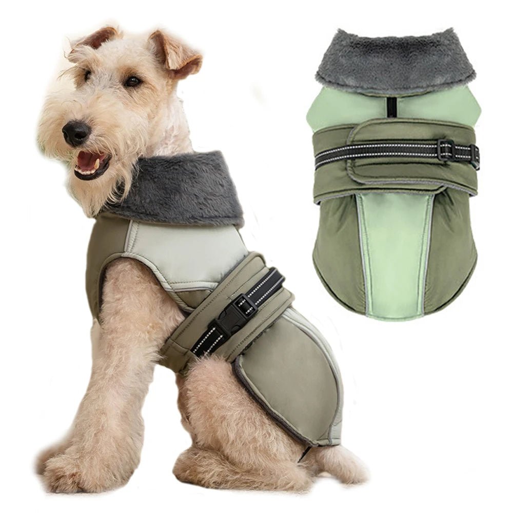 Warm Thicken Windproof Jacket with Harness Hole - PetLiveliest - PetLiveliest - 