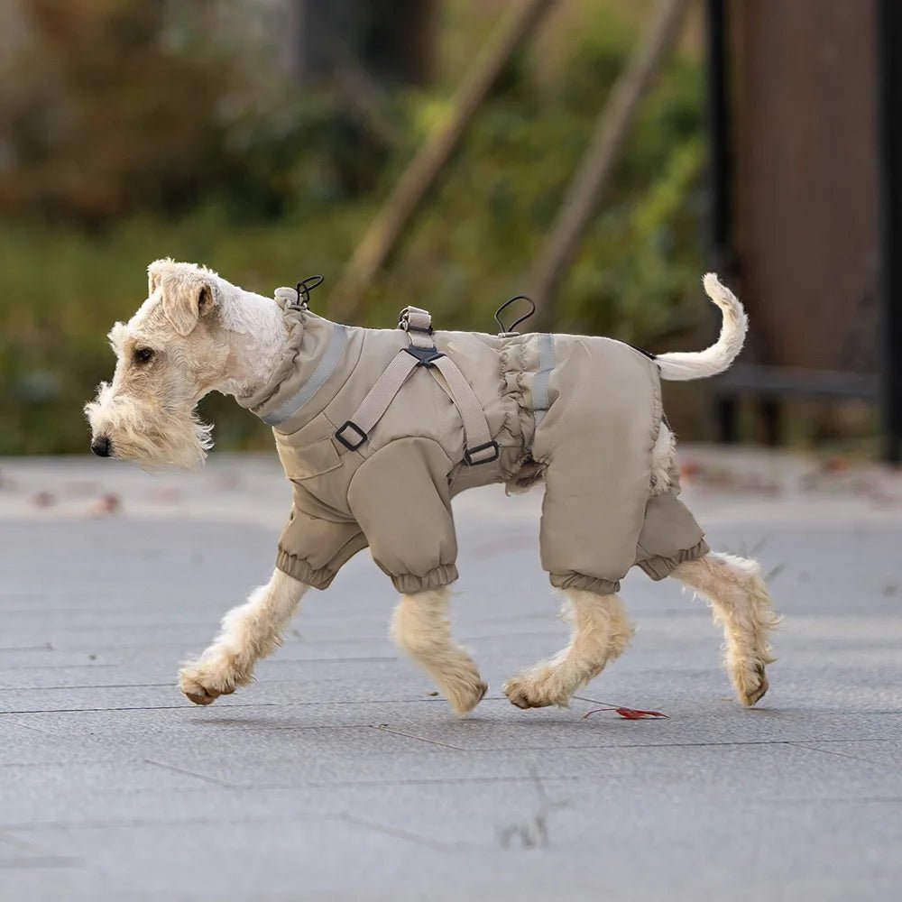 Water Repellent Thicken Padded Coat with Harness - PetLiveliest - PetLiveliest