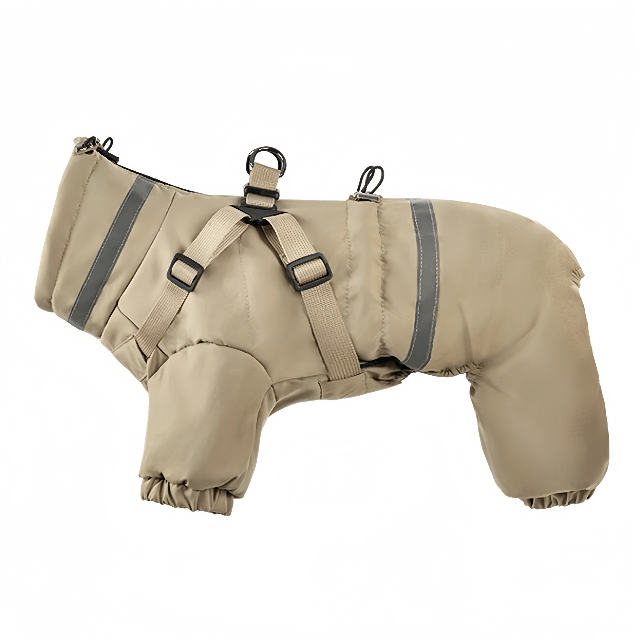 Water Repellent Thicken Padded Coat with Harness - PetLiveliest - PetLiveliest - 