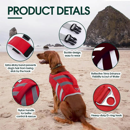 Waterproof Dog Life Jacket - Reflective &amp; Secure for Water Safety - PetLiveliest - PetLiveliest - 