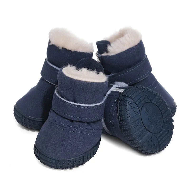 Waterproof Sude Sherpa Thicken Warm Dog Boots - PetLiveliest - PetLiveliest - 