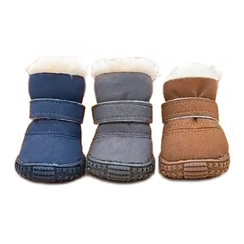 Waterproof Sude Sherpa Thicken Warm Dog Boots - PetLiveliest - PetLiveliest