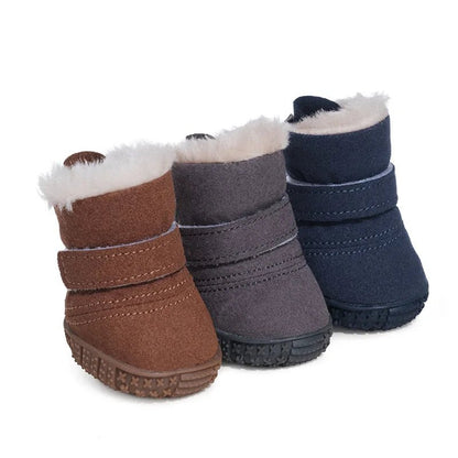 Waterproof Sude Sherpa Thicken Warm Dog Boots - PetLiveliest - PetLiveliest - 