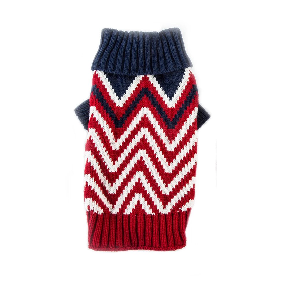 Wave Pattern Turtleneck Sweater - PetLiveliest - PetLiveliest - 