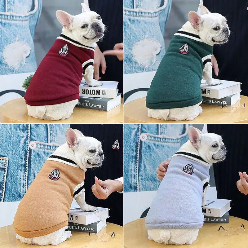 Winter Pet Dog Sweater - College Style V - Neck Vest - PetLiveliest - PetLiveliest - Dog Sweater - Pet Apparel - Preppy Style