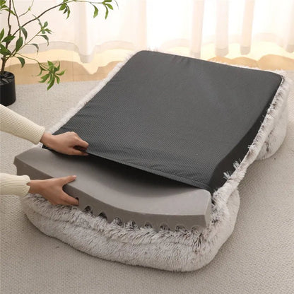 Winter Plush Dog Bed - Thick &amp; Cozy - PetLiveliest - PetLiveliest - 冬季 - 可拆洗 - 大型