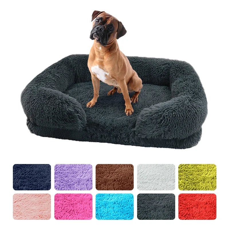 Winter Plush Dog Bed - Thick &amp; Cozy - PetLiveliest - PetLiveliest - 冬季 - 可拆洗 - 大型