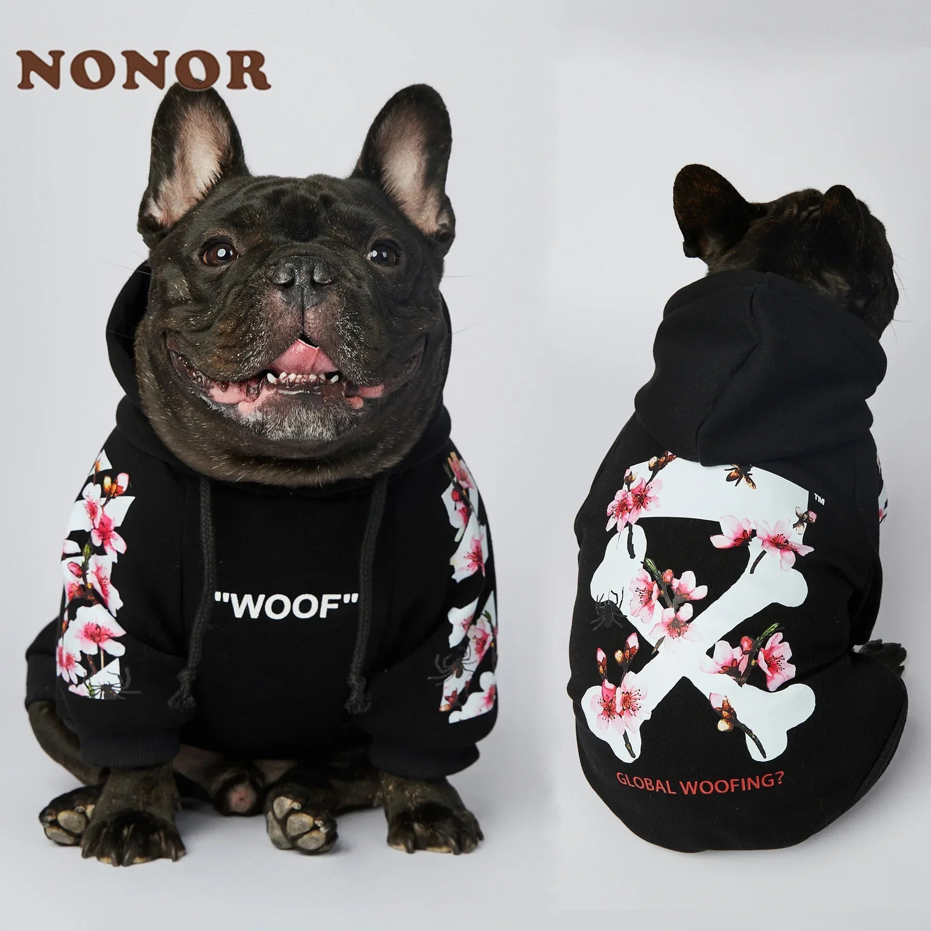 Winter Sakura Dog Jacket - Fashion Pet Hoodies - PetLiveliest - PetLiveliest - 中号 - 冬季 - 大号