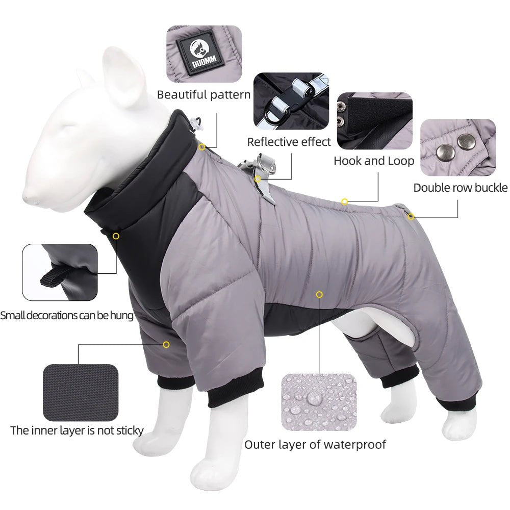 Winter Warm Thicken Pet Dog Jacket - PetLiveliest - PetLiveliest - Dog Jacket - French Bulldog - Pet Clothing