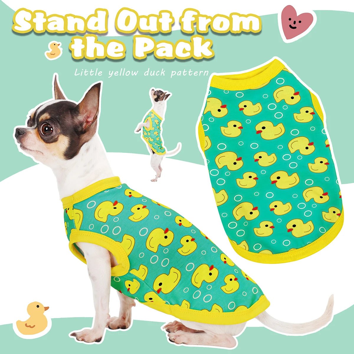 Yellow Duck Dog Tank - Breathable &amp; Moisture - Wicking for All Dogs - PetLiveliest - PetLiveliest - 